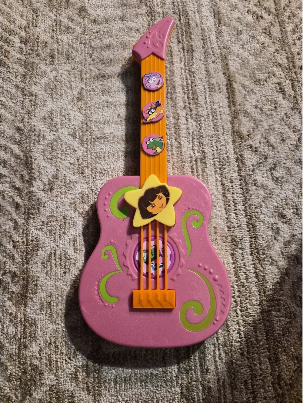 Fisher Price Dora The Explorer Strum Along Tunes Guitar Musical Instrument Works